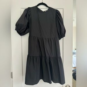 Simple black mini shift dress!